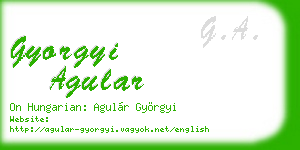 gyorgyi agular business card