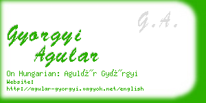 gyorgyi agular business card